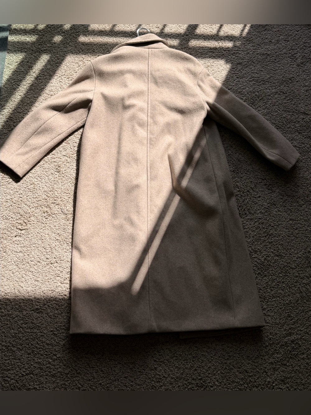 NWOT Zara wool double breasted wool blend coat sand - Picture 9 of 10
